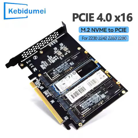 M.2 NVME SSD Adapter to PCIe 4.0 3.0 Converter PC Motherboard PCIe x1 x4 x8 x16 Expansion Card for 2230 2242 2260 2280 M2 SSD