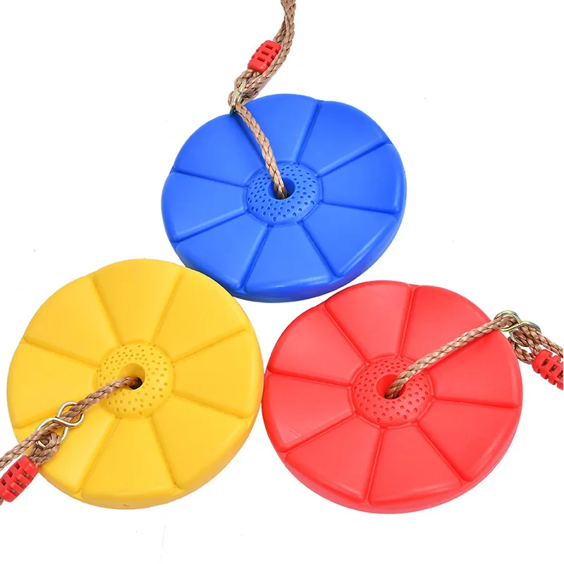 Columpio de disco para niños, columpio colgante de pétalos octogonal grueso rojo y azul para deportes de interior y exterior, mecedora de juguete