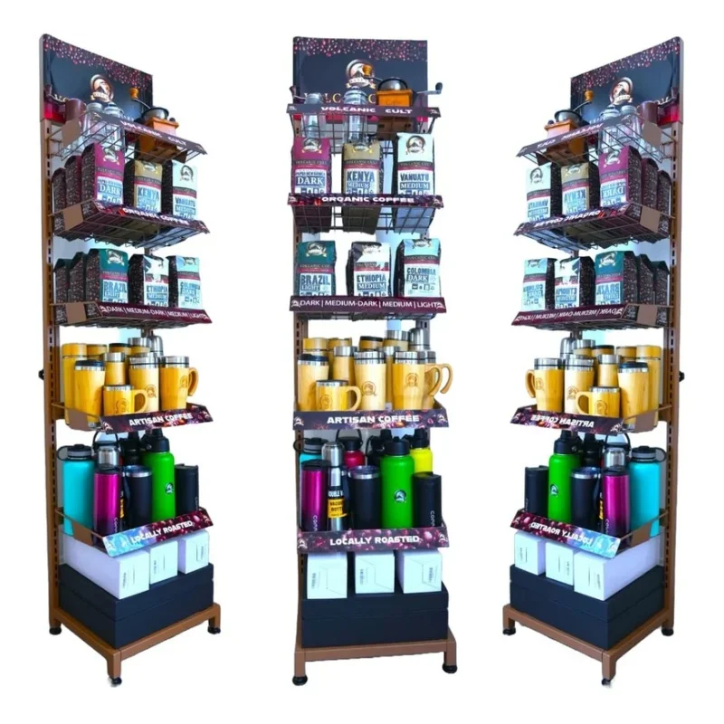 Efficient Retail Storage Wire Mesh Display Stand Organizer