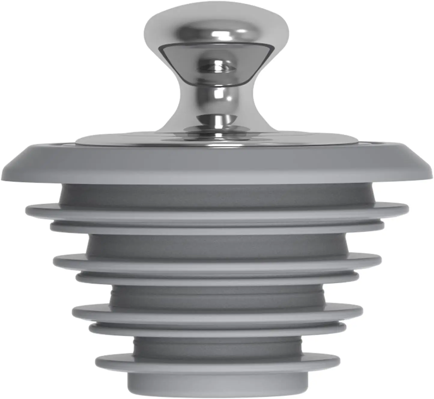 

Silicone Bathtub Drain Stopper, Universal Sink Plug, Gray