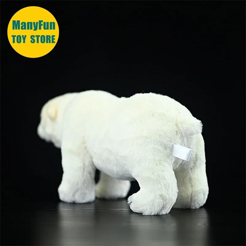 Oso Polar de peluche, oso de hielo realista, peluche, oso blanco ártico realista, Animal relleno, muñeco de simulación, regalos de juguete