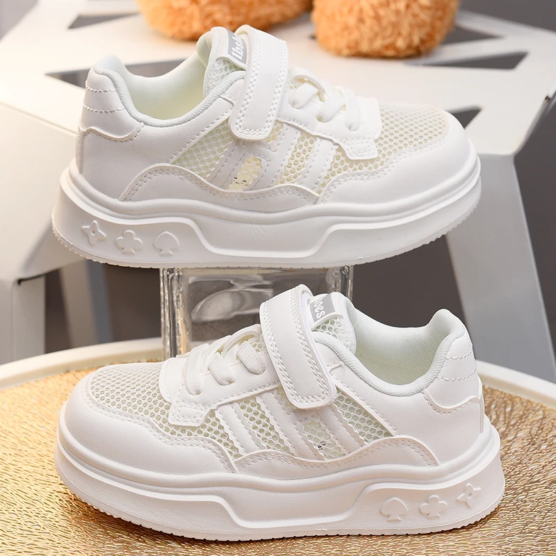 

Children's white shoes, girls' mesh shoes, single mesh soft soled board shoes, 2026 spring/summer new children's shoes, boys' me
