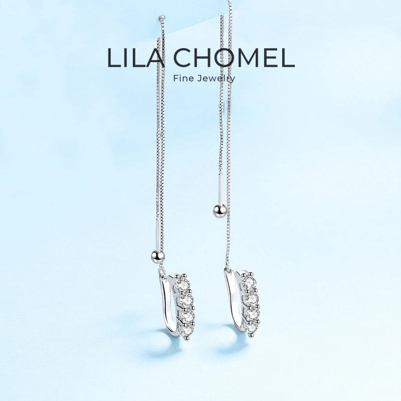 

Wife Birthday Gift PT950 Platinum Screw Drop Earrings 0.8CT Moissanite Diamond Wedding Women Valentine's Day Girl Fine Jewelry