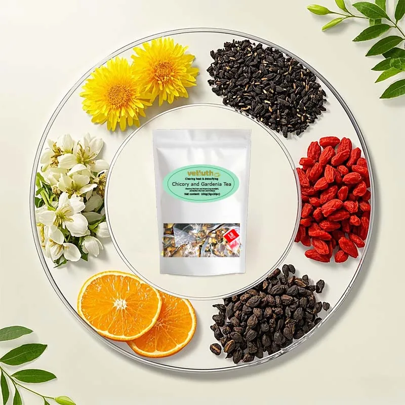 Tè alla cicoria Gardenia, ricco di antiossidanti, migliora l'immunità, senza caffeina, senza zucchero, vegano, 20 confezioni