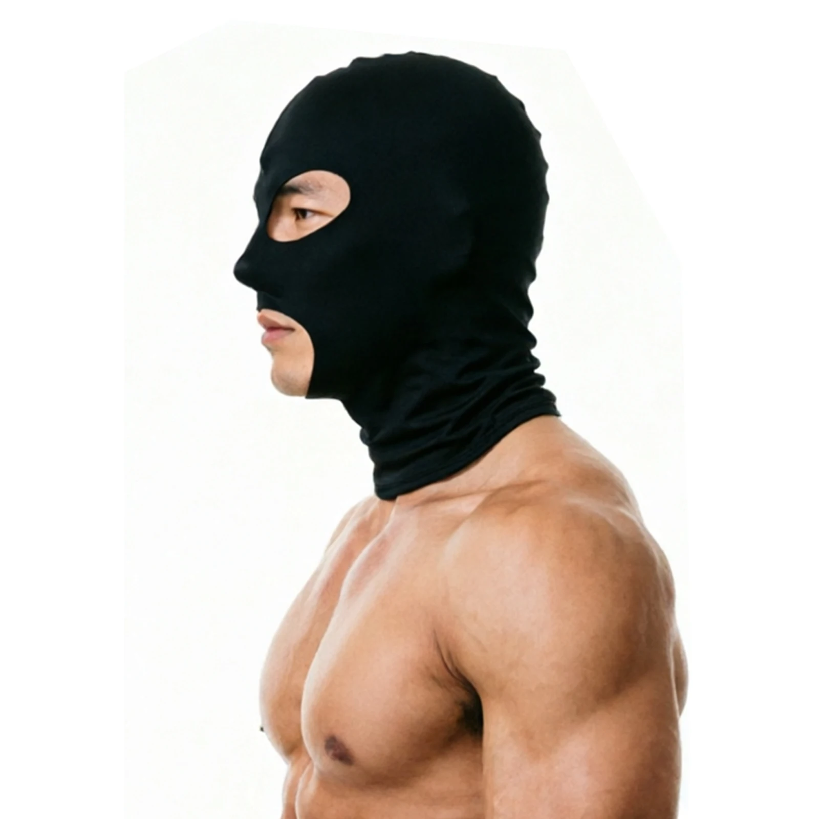 Vollgesichtsmaske für Männer und Frauen, Sturmhaube mit Loch, Nacken- und Kopfbedeckung, Eisseiden-Sportmaske mit UV-Schutz, CS-Motorrad- und Fahrradkappe – Detail 5