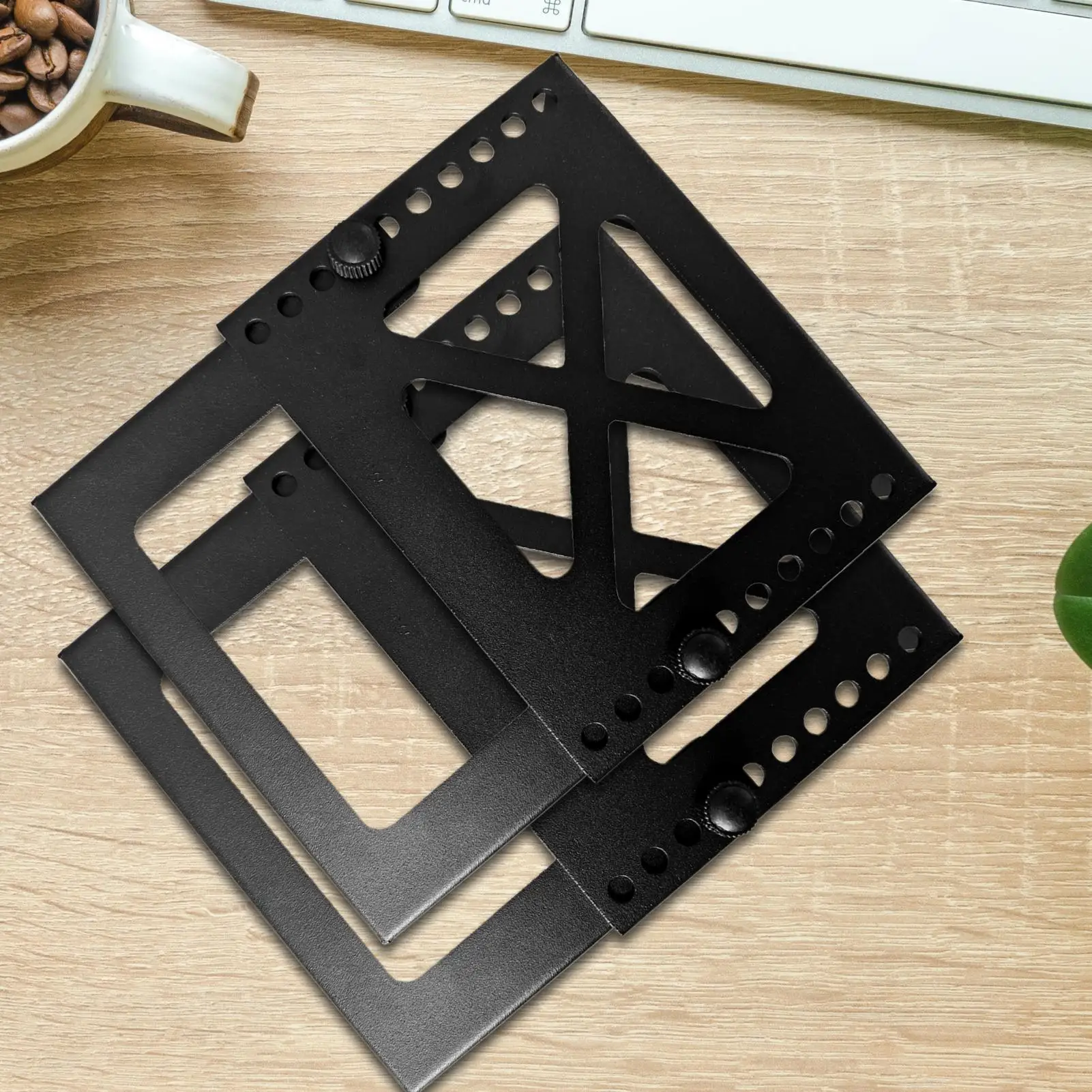

Adjustable Secure Rack Gaming Console Organizers Under Desk Desktop PC Bracket Storage Holder for Game