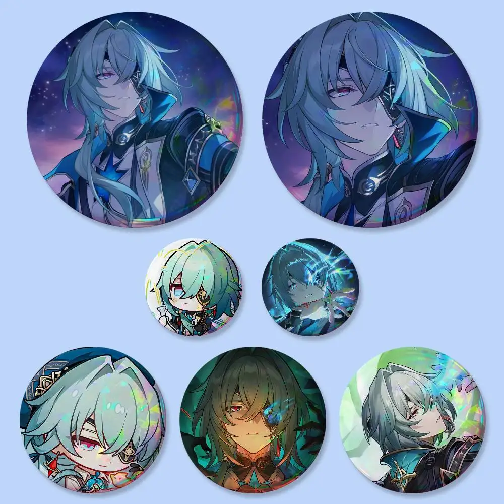 1pc Cartoon Honkai Star Rail Anaxa Badge Button Round Creative Pin Brooch Badge Bag Decor Accessories Fans Collect Friends Gifts