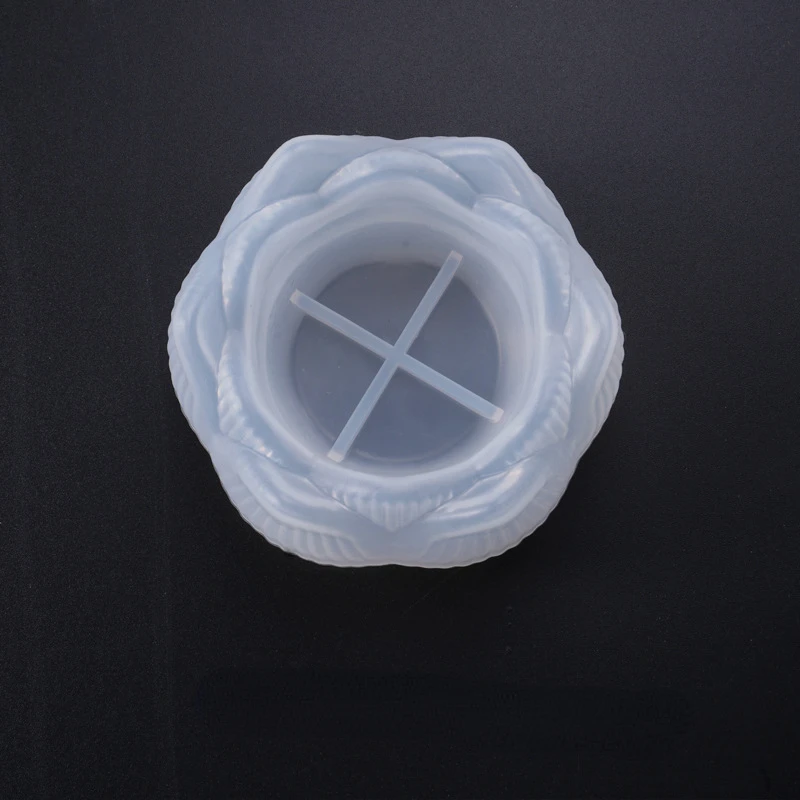 Lotus Candlestick Mold Organizer Ashtray Multifunctional Mirror Diy Crystal Drip Silicone Molds