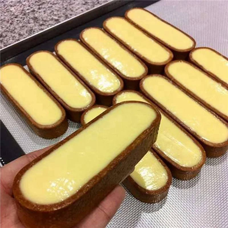 

【Price-Drop!】45Pcs Oval Tartlet Molds Perforated Tart Molds For Baking Stainless Steel Round Form Ring For Tart Mousse Pies Quic