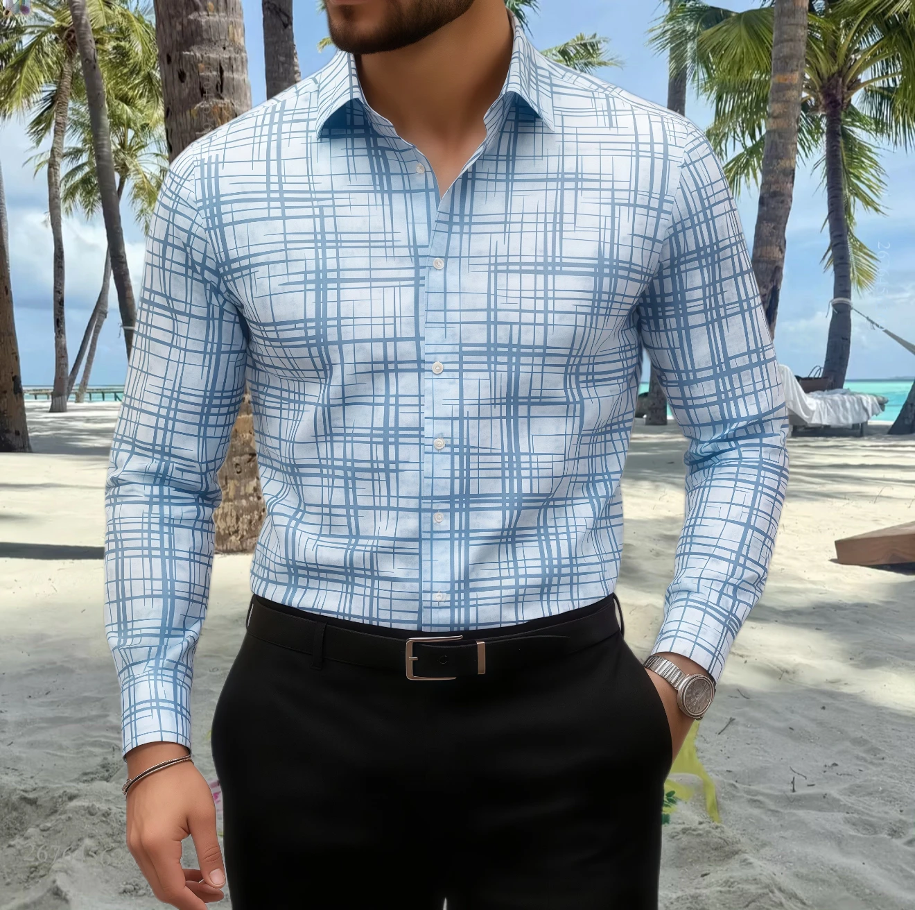 Męska koszula na wiosnę i jesień, zapinana na guziki, w kratę, z długim rękawem, luksusowa, z kołnierzykiem, oversize, odzież męska na zewnątrz, w stylu streetwear.