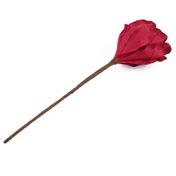 Artificial Flower Christmas Flowers Cloth Three-layer Wire Beautiful Bling Flowers For Decoration Christmas Trees