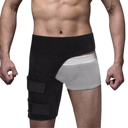 1Pcs Groin Support, Groin Compression Wrap for Hip Flexor Brace, Adjustable Sciatic Pain Relief Brace & Thigh Hamstring Sleeve