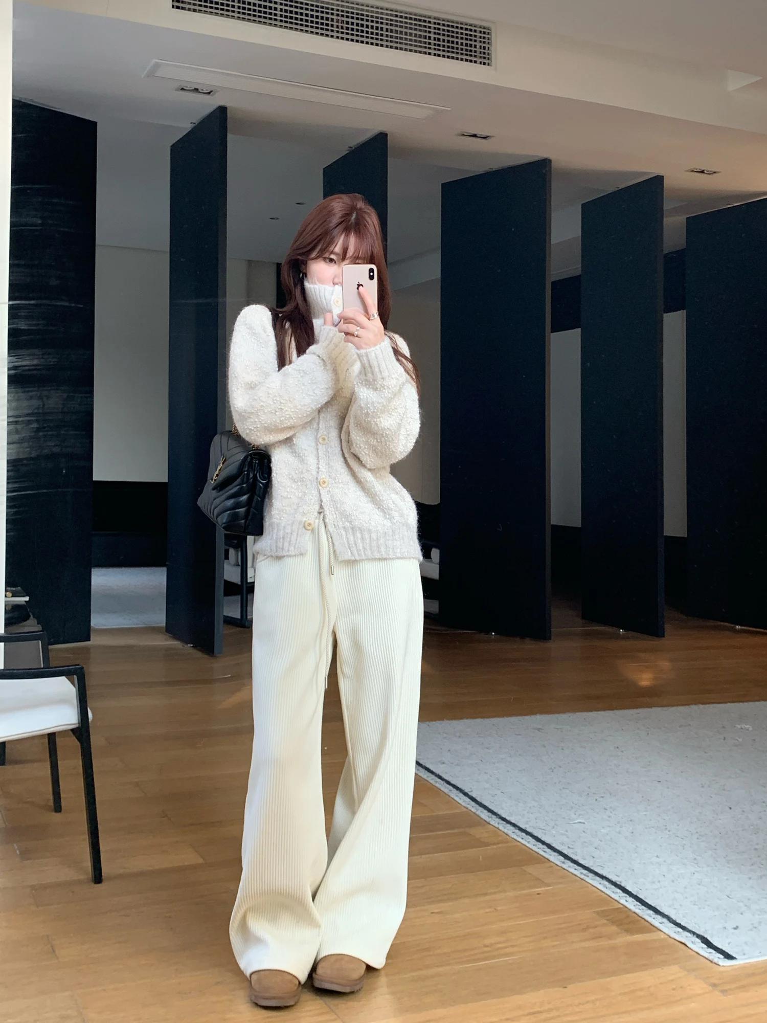 

Женские повседневные брюки Berry с высокой талией, на флисовой подкладке, широкие, свободного кроя, универсальные, комфортные, струящиеся