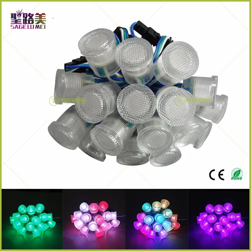 

2023 Best price DC5V Waterproof WS2811 LED Pixel Point Light Diameter 20mm SMD5050 RGB 1 LEDs WS2811 IC LED Pixel String Module