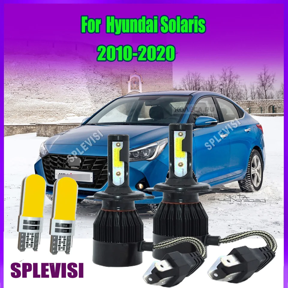 

H4 6000LM LED 12v White Headlight Conversion Kit - Instant Lighting Upgrade For Hyundai Solaris 2010 2011 2012 2013 2014-2020