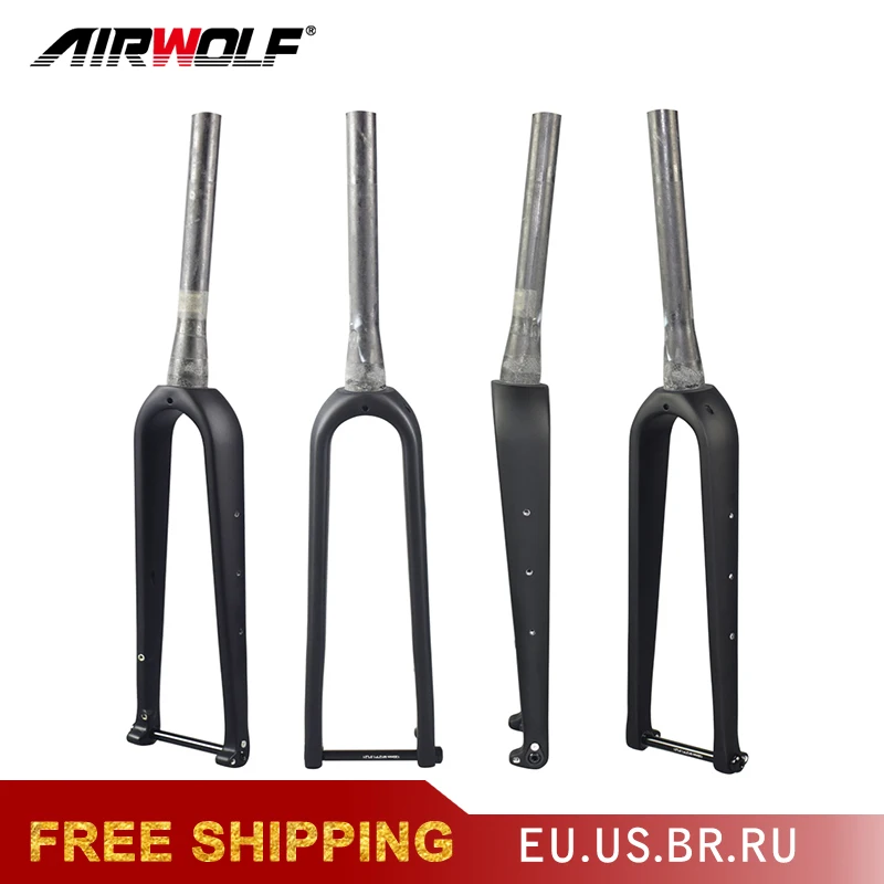 

T800 Carbon Fiber Gravel Bike Fork 700C Disc Brake Max Wheelset Size 700*45C Or 27.5*2.1 inch Internal Cable Road Bicycle Fork