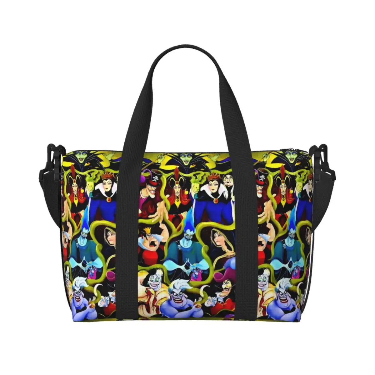 

Женская пляжная большая сумка злодеев на заказ, пляжная сумка с милым принтом и анимацией, большая отсек, пляжные дорожные сумки для спортзала