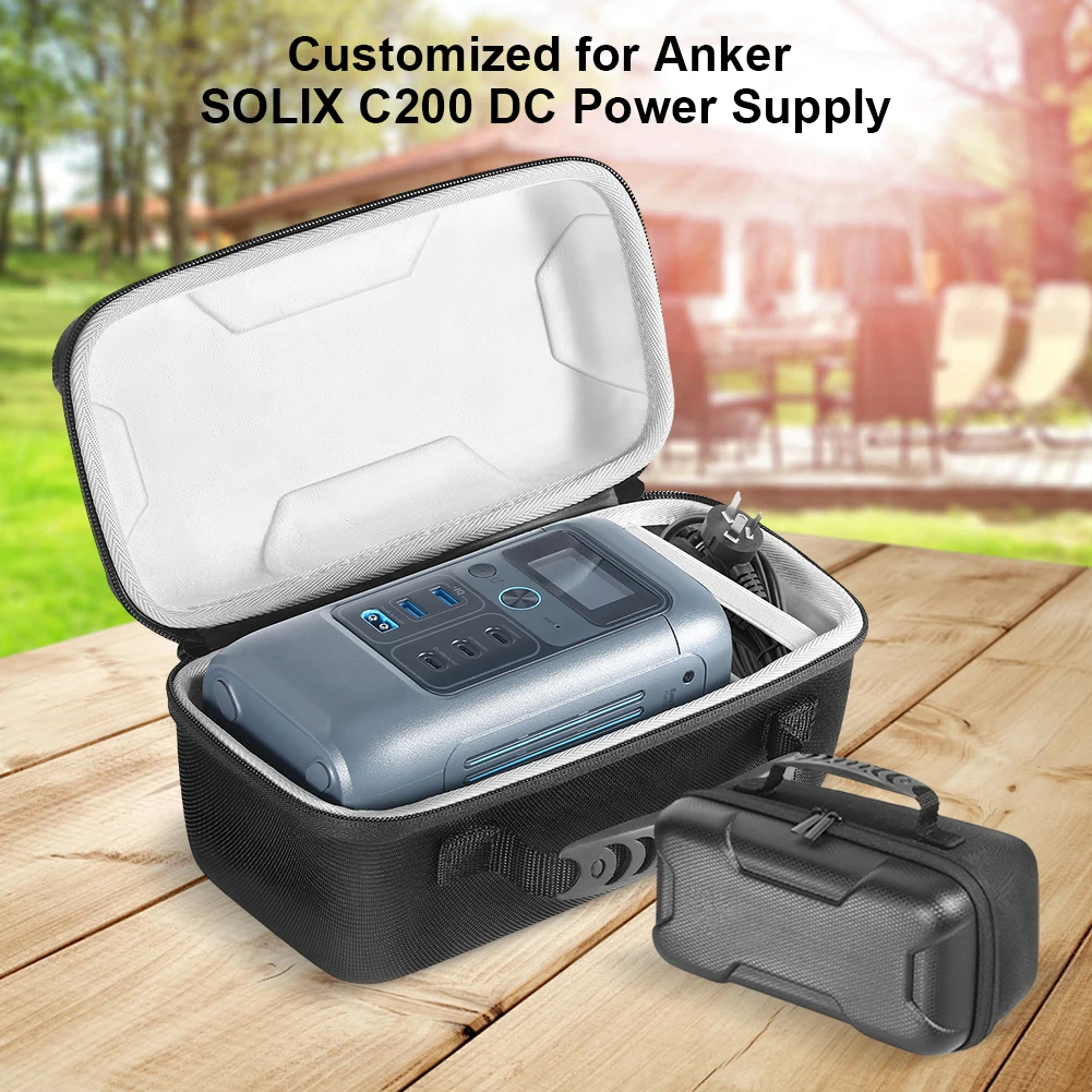 حقيبة حمل لـ Anker SOLIX C200 DC محطة طاقة محمولة واقية للسفر حقيبة تخزين للسفر حامل ملحقات