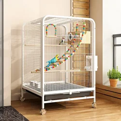 Luxury Bird Cage for Large Parrots Special Breeding Cage for Tiger Skin Xuan Feng and Small Birds Villa Style Birdhouse