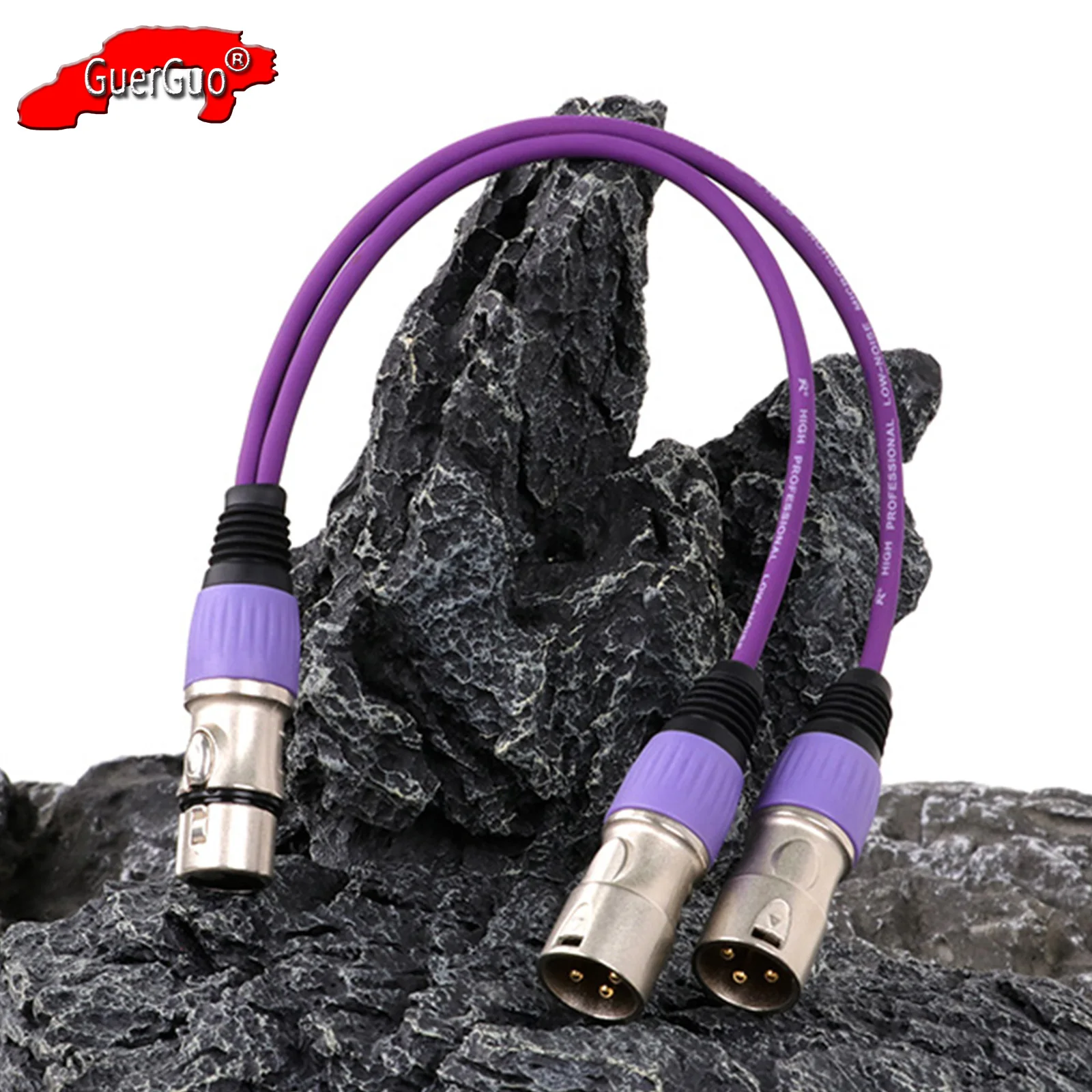 

Y Splitter Cord,1 Female to 2 Male,3Pin XLR Female to Dual XLR Male Plug Adaptor Converter Audio Extension Cable for Amp Mixer