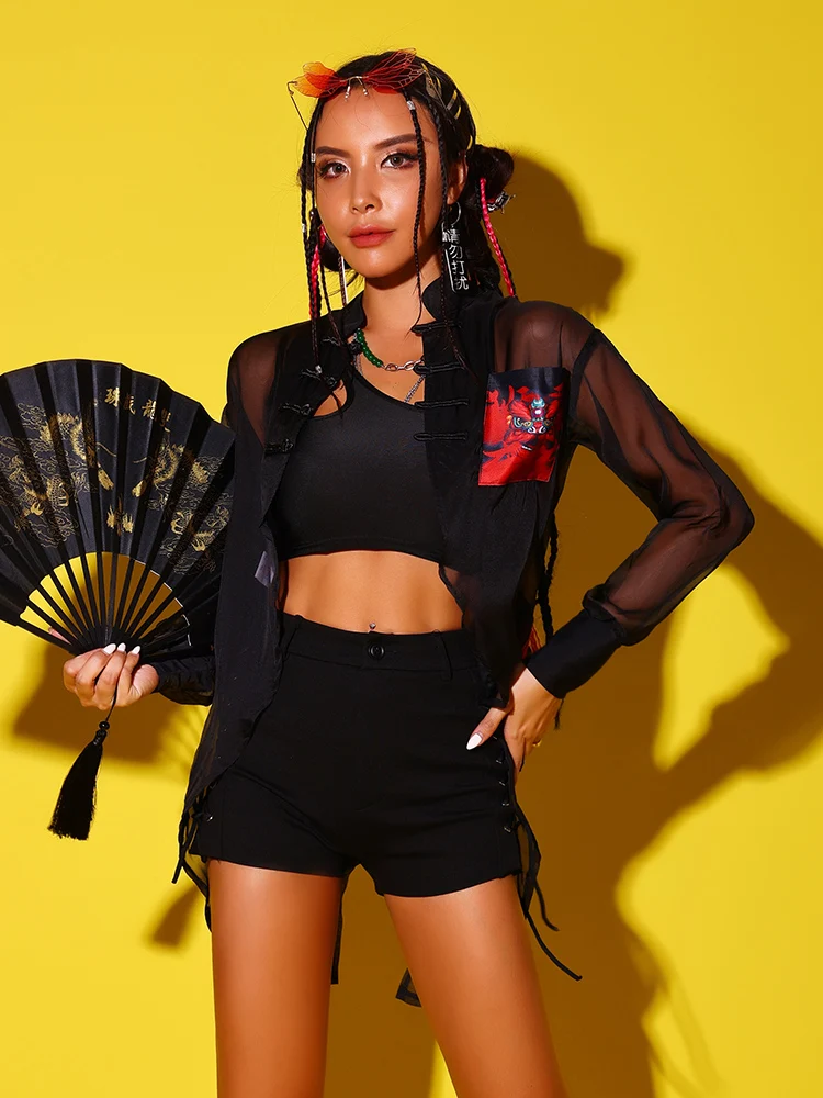 Sexy Jazz Dance Costume Set Women's Street Dance Uniform Kpop Performance Clothes Trendy Chinese Style Ladies' Outfits