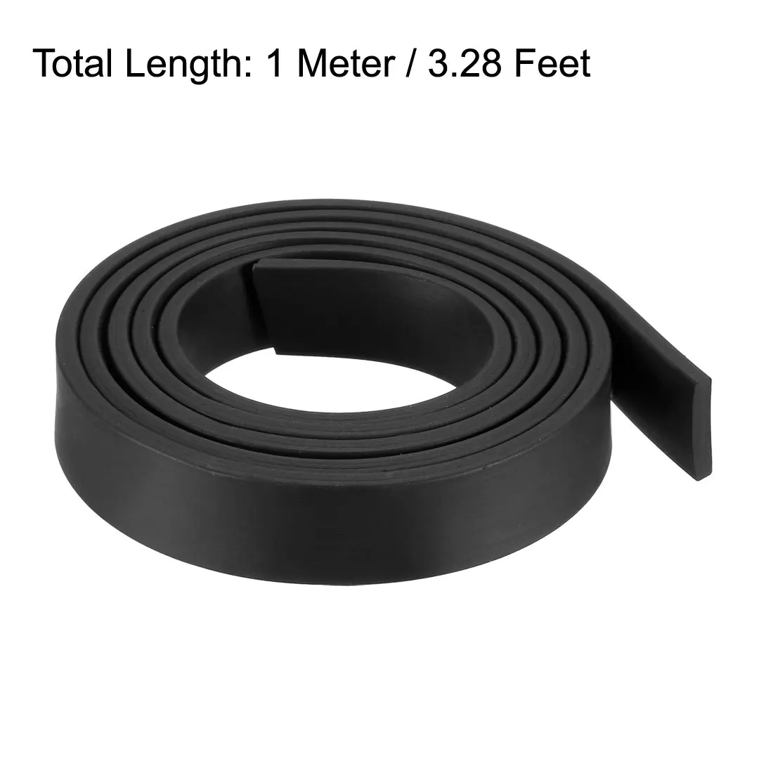 Uxcell 1M Black Solid Rectangle Rubber Seal Strip 5-60mm Wide 2-10mm Thick Anti-collision Strip for Air Conditioner Door Window