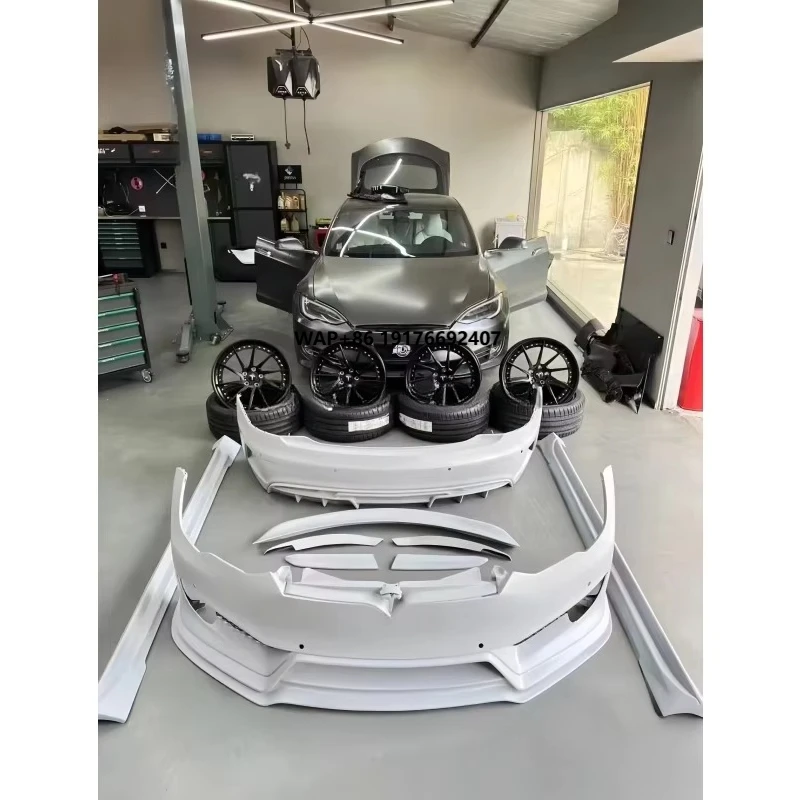 

For 'Tesla Model s Front and Rear Bumper Hood Diffuser Spoiler Body Kit Auto Parts High Quality Body Kit