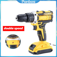 21V Cordless 2-Speed Electric Screwdriver Drill Power Tools Wall Metal Formwork Drilling Tools