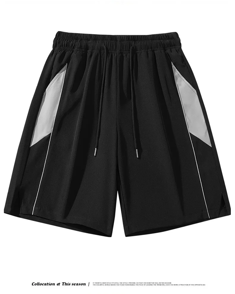 Herren Fitness Basketball Uniform Set Sommer Einfarbig Ärmelloses Tanktop Shorts Zweiteiliges Sportbekleidungs-Outfit – Detail 15