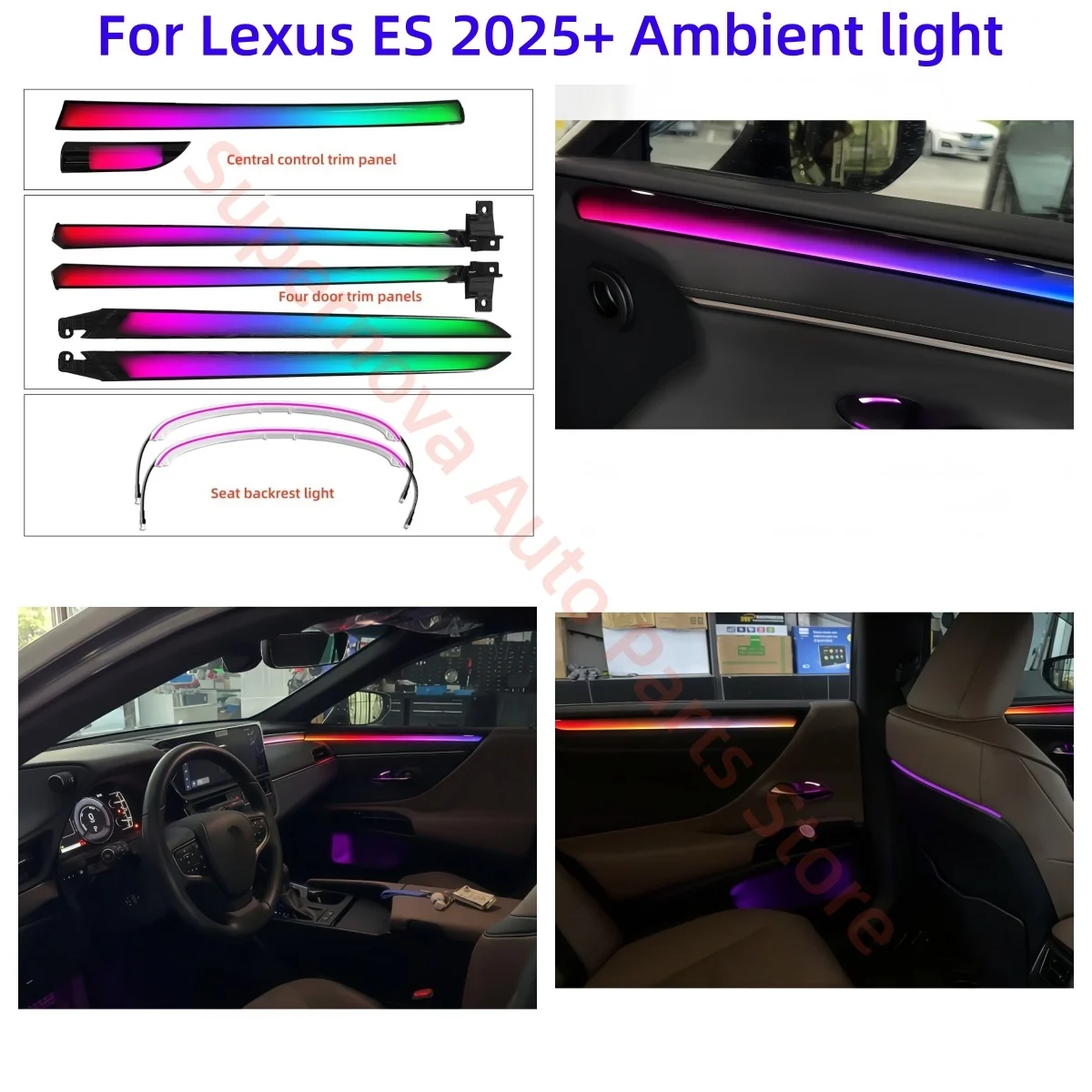 Automotive interior lighting upgrade Fit For Lexus ES 2025+ LHD Ambient Light Car accessories footlights 1:1 trim Seatback light