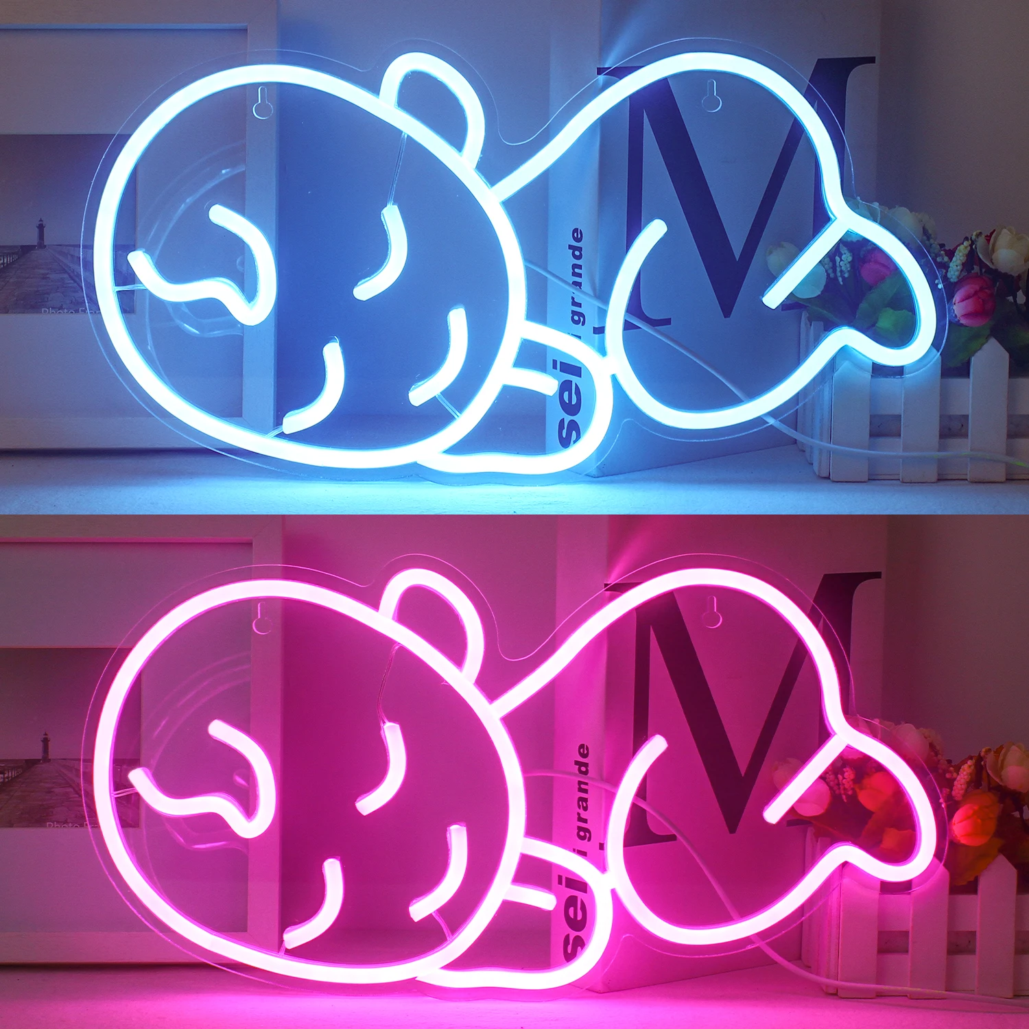 Luz de neón Led creativa para bebé, Mural personalizado para dormitorio, hogar, niños, niñas, habitación de arte, regalo de nacimiento para bebé, decoración de pared, día de la madre