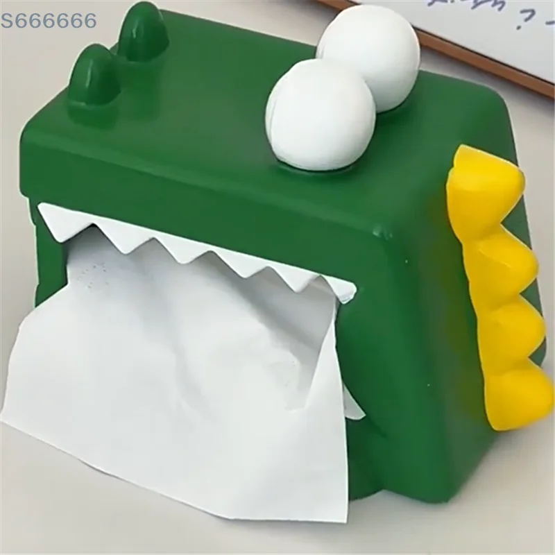

1/2/3Bundle Multifunctional Tissue Paper Storage, Creative Cartoon Crocodile Design, Great for Desktop Decoration