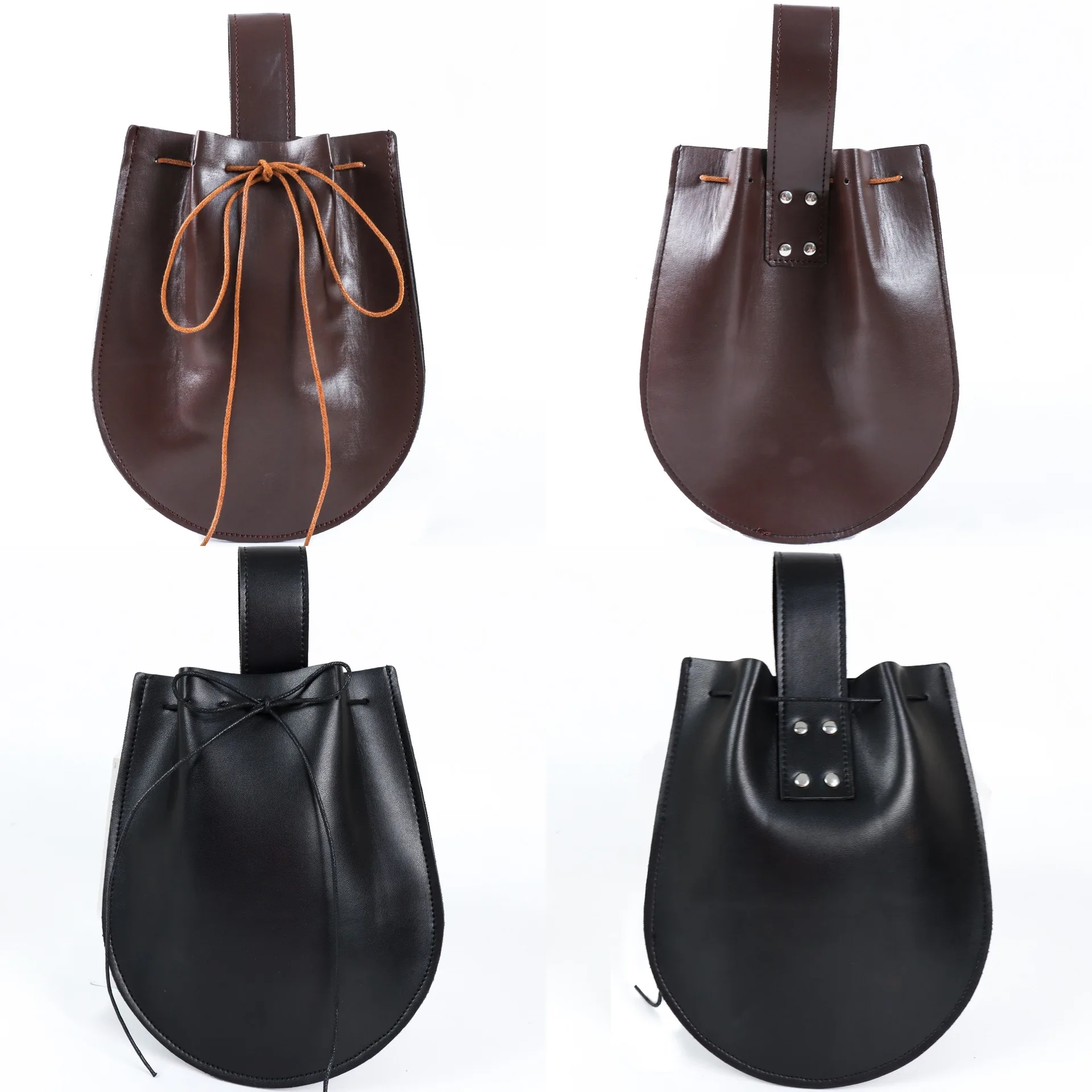 Średniowieczna Vintage Saszetka na Pieniądze Torba Pas Pierścień na Pas Akcesoria do Kostiumów dla Kobiet i Mężczyzn Wikingi Sztuczna Skóra Saszetka na Monety ze Sznurkiem