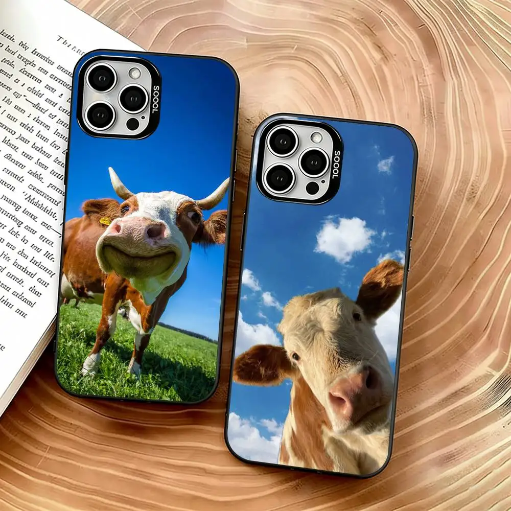 

animal Phone Case For iPhone 17,16,15,14,13,12,11 Plus,Pro Max,XS,Colored Silver Plated Inside Cover