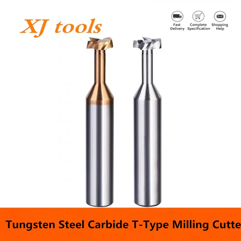 Fresa de ranura en T de carburo de acero de tungsteno para enrutador de Metal, fresado de ranura Tipo T, de 3mm diámetro exterior-12mm, espesor de 1,5-5mm