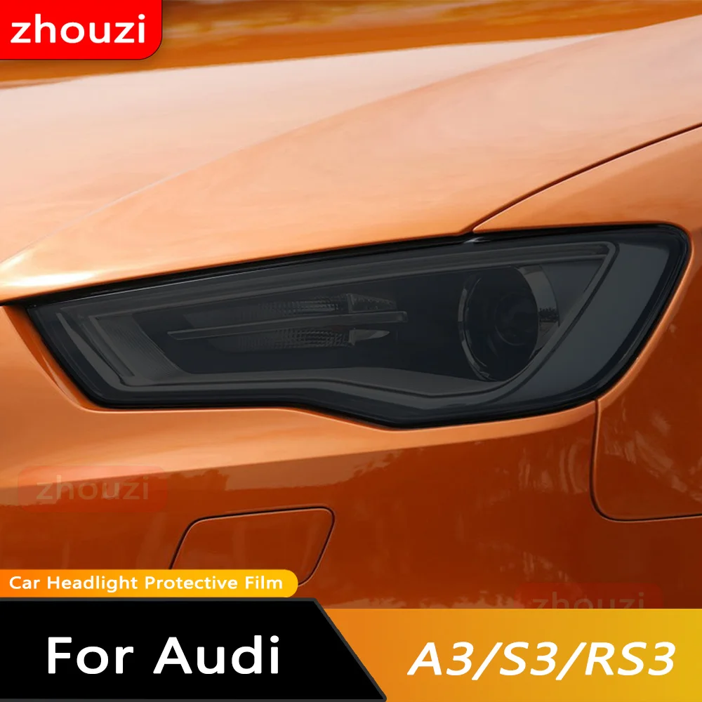 Car Headlight Protective Film Transparent Smoked Black TPU Sticker For Audi A3 S3 8V RS3 8Y 2021 2022 S Line Sportback 2014-On 