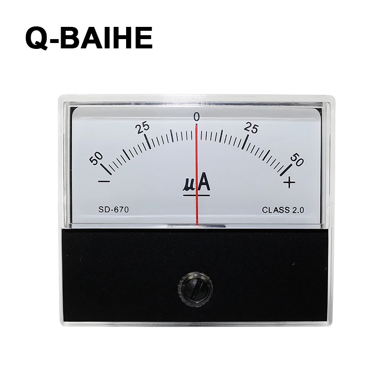 

100PCs/Lot Panel Meter SD-670-1-50(DC+-50uA) 60x70mm DC +-50uA Class 2.0 Center=0