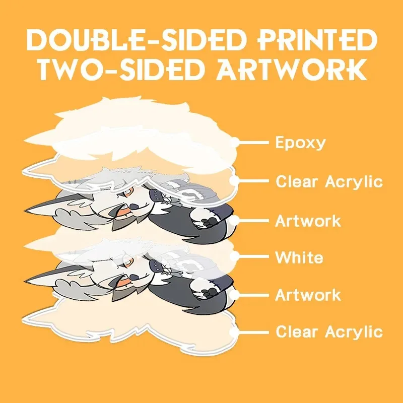 Genshin Impact Ganyu Seductive Tattoo Waifu Trendy Attractive Acrylic Keyring Innovative Glaring Backpack Decor Collection - Image 3