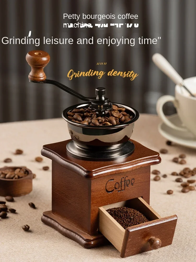 

Premium Manual Coffee Grinder with Adjustable Grind Settings Portable Hand Crank Mill for Espresso, French Press and Drip Coffee