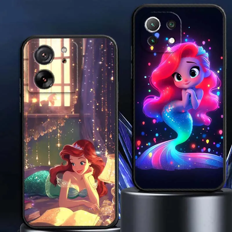 

The Little Mermaid Anime For Xiaomi Mi 15 14 13 13T 12 12T 12S 11 11i 11T Pro Ultra Lite 5G Black Soft Cover
