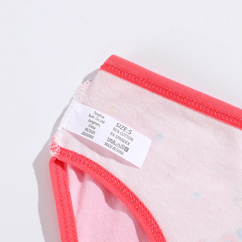4-Piece Girls Cotton Briefs Set Rainbow Unicorn Cartoon Print Soft Breathable Triangle Panties Underwear for Children Aged 2-9