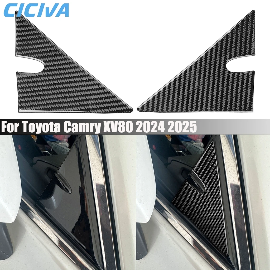 

Carbon Fiber Car Accessories A-pillar Decorative Panel Exterior Cover Trim Modified Sticker For Toyota Camry XV80 2024 2025