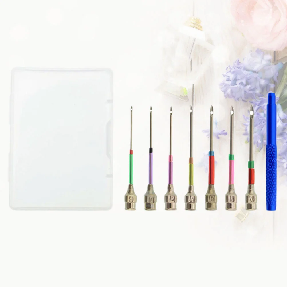 

18Pcs Premium Crewel Needle Set Embroidery Pen Replaceable Punch Needles for Crafting Workflows Crewel Needle Embroidery Pen