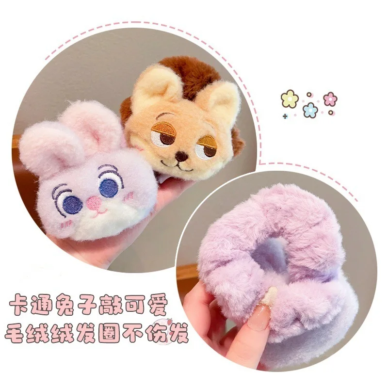 Cartoon Zootopia Legami per capelli Inverno Soffici accessori per capelli Nick Judy Fasce per capelli all'ingrosso carine Ornamenti per capelli di moda per le donne