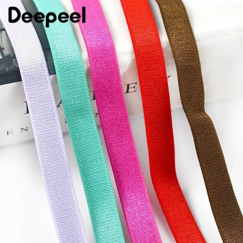 5/10/20M Deepeel 10mm Soft Nylon Elastic Band Underwear Bra Strap Belt Strench Pants Belts Hair Rubber Bands Sewing Accessories