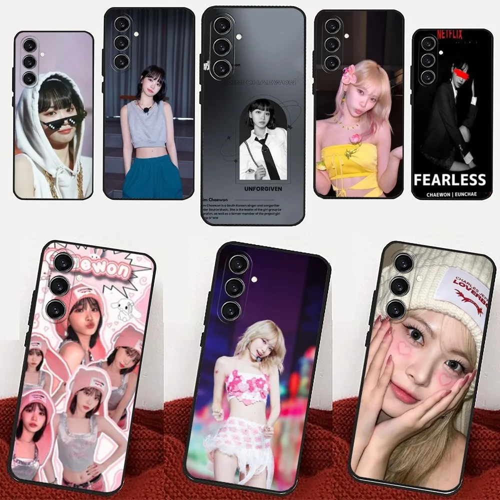 Singer K-Kim Chaewon  Phone Case For Samsung Galaxy A13,21s,22,31,32,52,53,71,80,91 Black Soft Cover