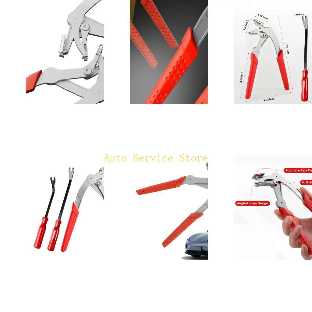 462A Car Trim Clip Remover Pliers For Plastic Fasteners And Push Pin With Comfortable Handle Clip Trim Bumpers Removal Tool