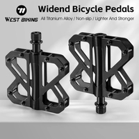WEST BIKING Non-slip Bicycle Pedals Widen Footboard 3 Bearings Pedals Ultralight MTB Road Bike Racing Pedal Bike Accessories