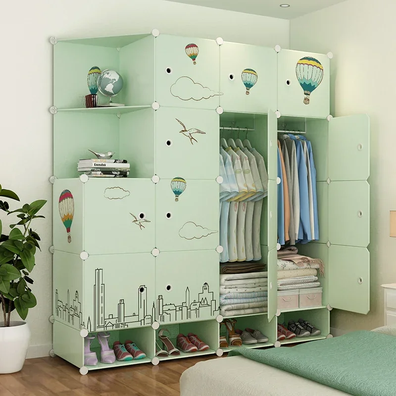 Shelf Portable Wardrobe Storage Clothes Partitions Bedroom Closet Filing Display Cheap Cube Space Saving Home Furniture