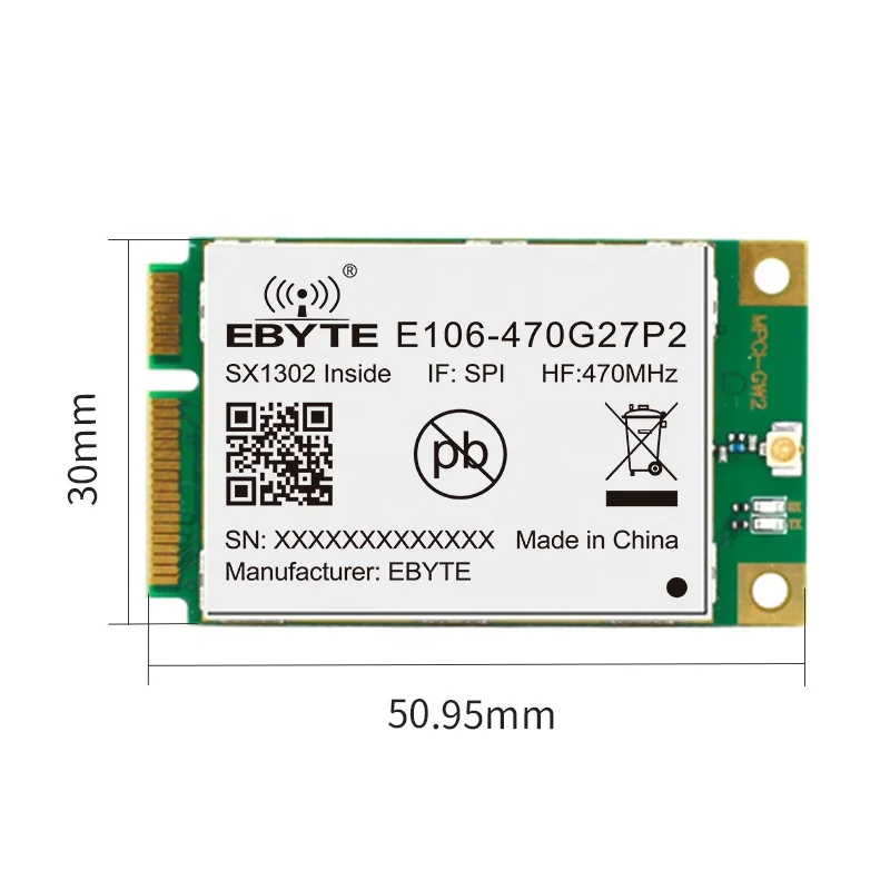 E106-470G27P2 New Generation Semtech SX1302 LoRa TX RX Module 27dBm Wireless RF LoRaWAN Gateway Modules